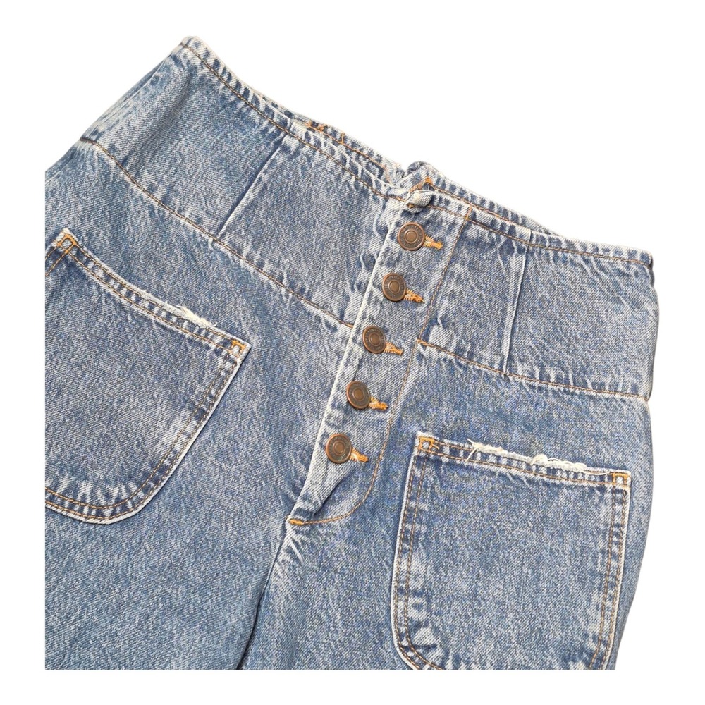 Free People We The Free Collette Jeans 27in Waist High Rise Wide Leg Cropped